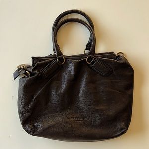 Liebeskind leather handbag. Med size with cute red check interior.